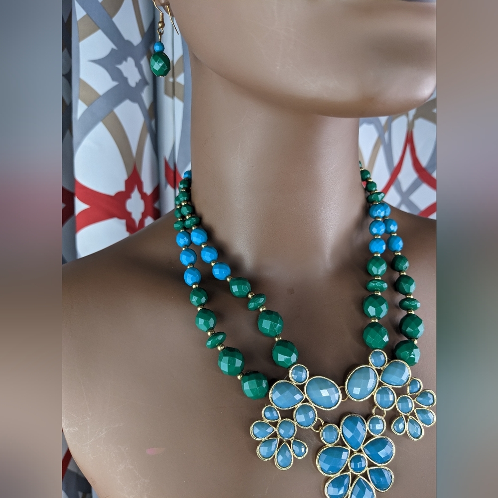 BEAUTIFUL NECKLACE AND EARRINGS SET. - Picture 5 of 7